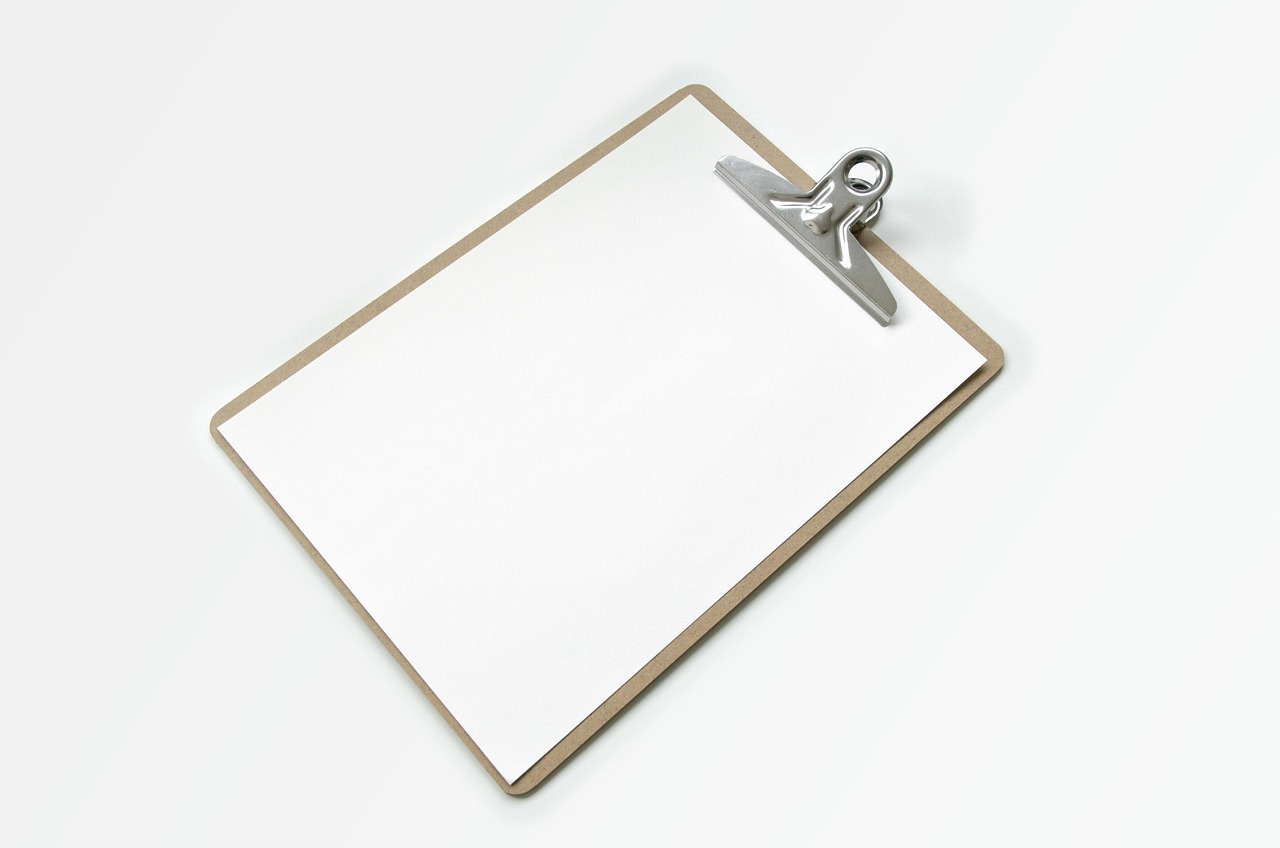 Clipboard, blank, empty — Test post title